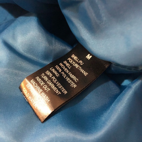 V Cristina Patchwork Studded Blue Moto Jacket Med - Picture 6 of 6